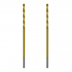 Greycore Tools 3/16 Inch x 6 Inch Cobalt Aircraft Extension Bit – 2 Pack M35 Cobalt Drill Bit, Industrial Titanium Coating – Drill Bits for Steel, Hard Metal, Cast Iron, Wood, Plastic (3/16" x 6")
