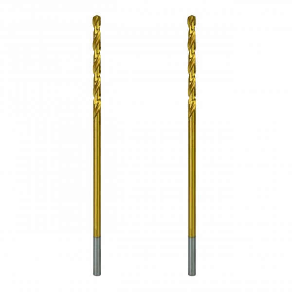 Greycore Tools 3/16 Inch x 6 Inch Cobalt Aircraft Extension Bit – 2 Pack M35 Cobalt Drill Bit, Industrial Titanium Coating – Drill Bits for Steel, Hard Metal, Cast Iron, Wood, Plastic (3/16" x 6")