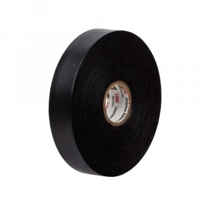 3M Scotch Linerless Electrical Splicing Tape 130C for Wires and Cables, 3/4 in x 30 ft, Rubber Backing, Self Fusing, UV Resistance, Highly Conformable, Moisture Seal, Black, 1 Roll