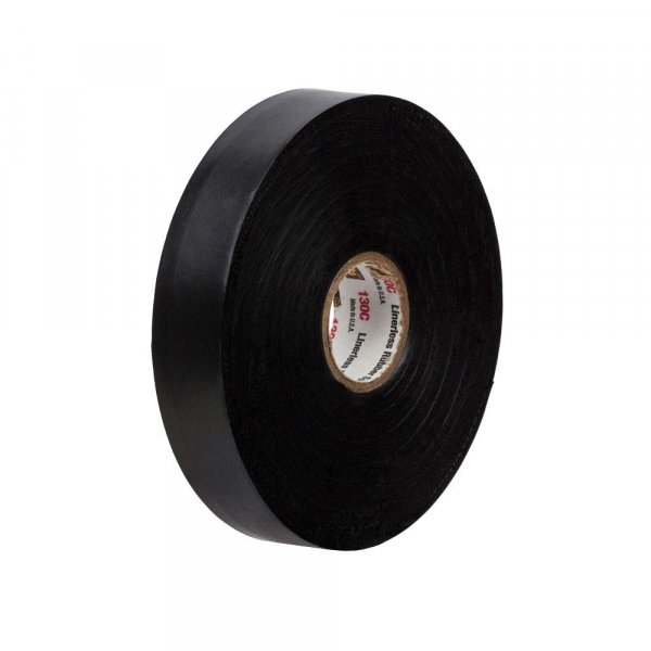 3M Scotch Linerless Electrical Splicing Tape 130C for Wires and Cables, 3/4 in x 30 ft, Rubber Backing, Self Fusing, UV Resistance, Highly Conformable, Moisture Seal, Black, 1 Roll