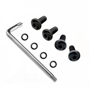Guuun CZ Grip Screws, 4 O Rings, T10 Torx Key, 2 Stainless Steel Screws - Black
