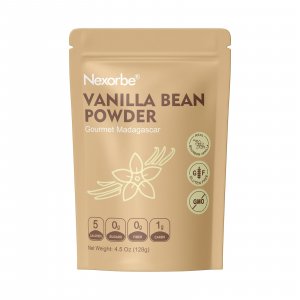 NEXORBE Premium Madagascar Vanilla Bean Powder, Made from Bourbon Vanilla for Baking, Coffee, Cooking & Desserts, Vegan, Non-GMO, Gluten-Free, No Additives, 4.5 oz