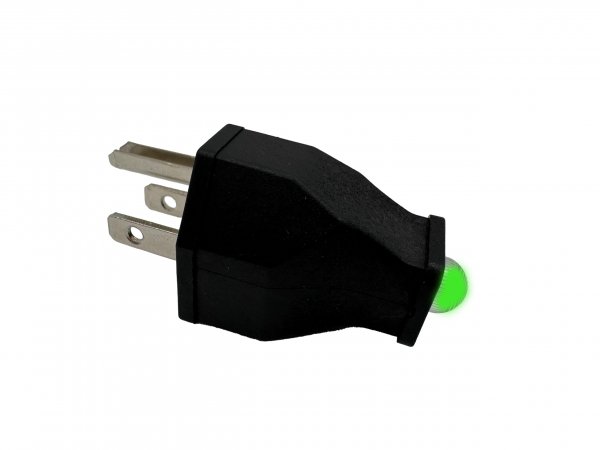 Made in USA Generator Neutral Ground Bonding Plug for Floating Neutral Generators (NEMA 5-15P 120V 15A) – Solid-State PCB + Green Status LED – Fixes Open Ground for RV EMS/Surge Protectors