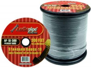 Audiopipe AP18500GREY 18 Gauge 500Ft Primary Wire Grey