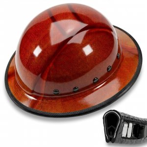 Aolamegs Hard Hat Brim Guard - Impact-Resistant Edge Protector with Steel Core, Full Brim Hard Hat Accessories, Clip-On for Carbon Fiber/Fiberglass Construction Helmets, 36.6in Anti-Skid Strip Black