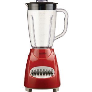 Brentwood Appliances JB-220R 50oz 12-Speed + Pulse Electric Blender w/Plastic Jar