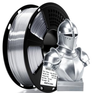 Geeetech Silk Silver PLA 3D Printer Filament, 1.75mm, 1kg (2.2lbs) Spool