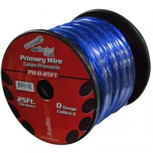 Audiopipe PW025BL Power Wire 0 Gauge 25 Foot  Blue