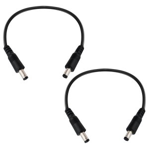 DC5.5x2.1mm 12V Male to Male Cable 18AWG Male to Male Extension Cable 1ft