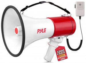 Pyle PMP52BT 50-Watt Bluetooth Megaphone Bullhorn with Siren