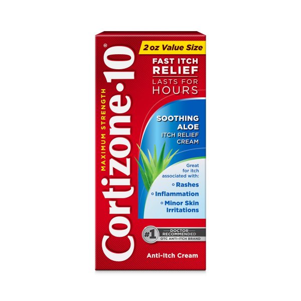 Cortizone-10 Max Strength Soothing Aloe Itch Relief Cream, 2 oz.