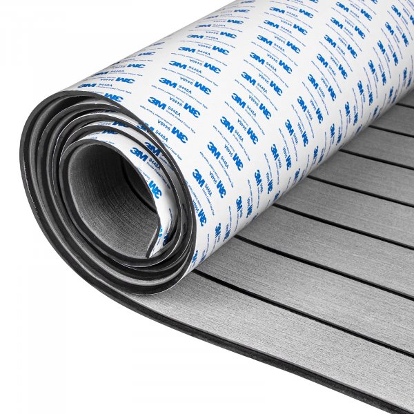 OCEANBROAD Boat Flooring 48''x16.8'', Gray with Black Seam Lines