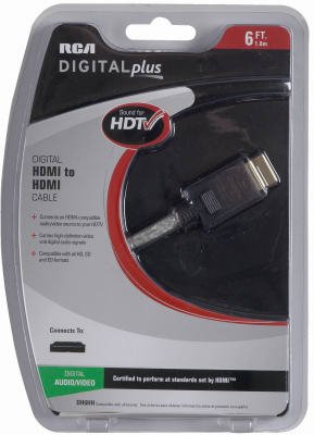 RCA VH3HHR Standard HDMI Cable, 3ft
