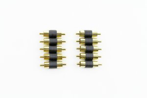 Bullz BCMB Audio Male RCA Couplers, Black