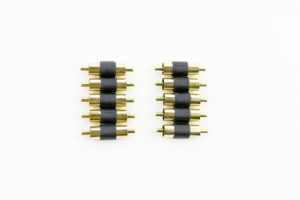 Bullz BCMB Audio Male RCA Couplers, Black