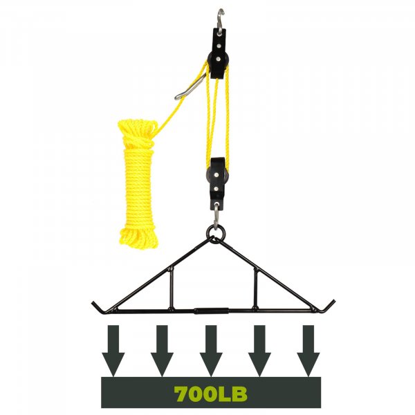 Highwild Game Hanging Gambrel & Hoist Kit with Pulleys & Rope - Deer Hanging Kit Max to 700 LB