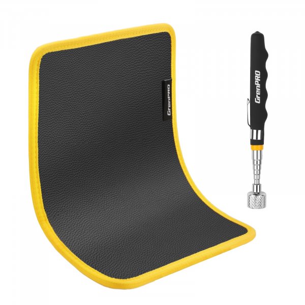 GRENPRO Magnetic Tool Mat, 2-Pack, Telescoping Pickup Tool, Parts Organizer