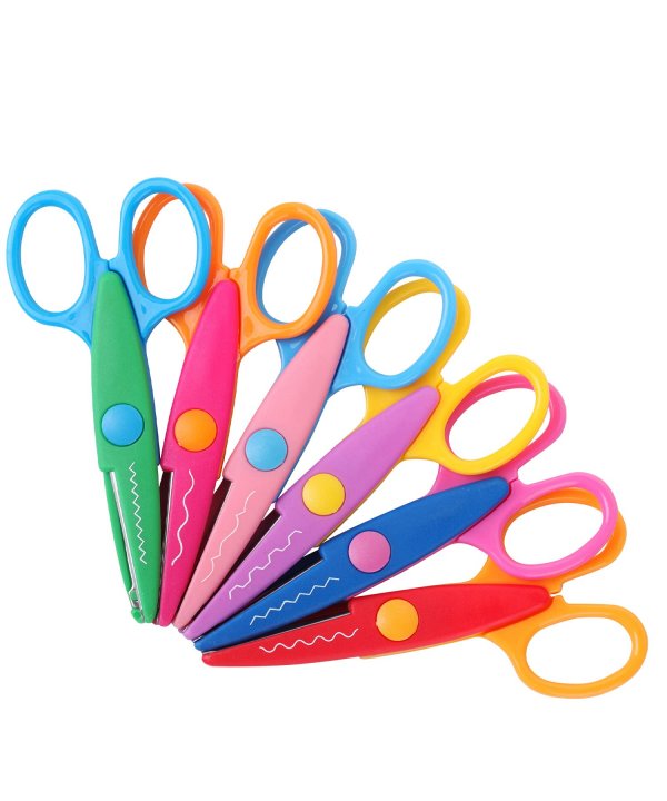 Mr. Pen- Craft Scissors Decorative Edge, 6 Pack, Bright Zig Zag Scissors