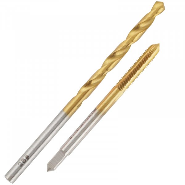 Aceteel 8-40 Ti-Coated Tap and #28 Drill Bit Set