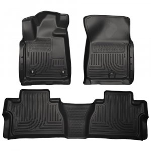 Husky 99561 Front/2nd Seat Floor Liners For 14-20 Toyota Tundra Double Cab
