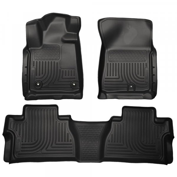 Husky 99561 Front/2nd Seat Floor Liners For 14-20 Toyota Tundra Double Cab