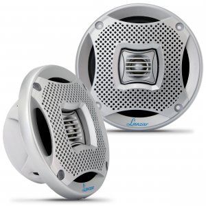 Lanzar AQ5CXS 5.25" 400 Watt 2 Way Silver Marine Speaker pair