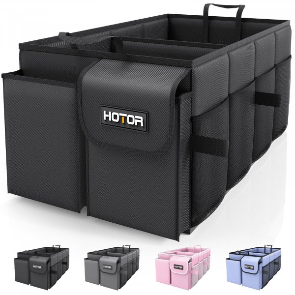 HOTOR Trunk Organizer - Foldable Car Organizer for SUVs & Sedans Storage