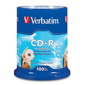 Verbatim 94712 700MB 80-Minute 52x CD-Rs, 100-ct Spindle