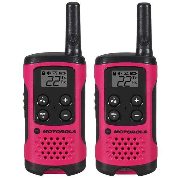 Motorola T107 2 Pack 16 Mile Range Neon Pink Radios