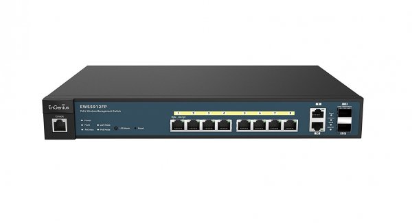 EnGenius FIT（EWS5912FP）｜ 8-Port Gigabit Managed Ethernet Switch｜PoE+ Full Power Layer 2