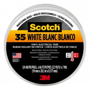 ELEC TAPE 3/4 inchX66' WHT (A)