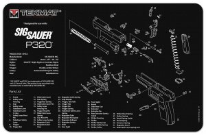 TekMat Cleaning Mat for use with Sig Sauer P320, Black