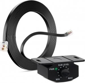 Universal Bass Control Knob, Bass Volume Knob with Extension Cable for Car Amplifier
