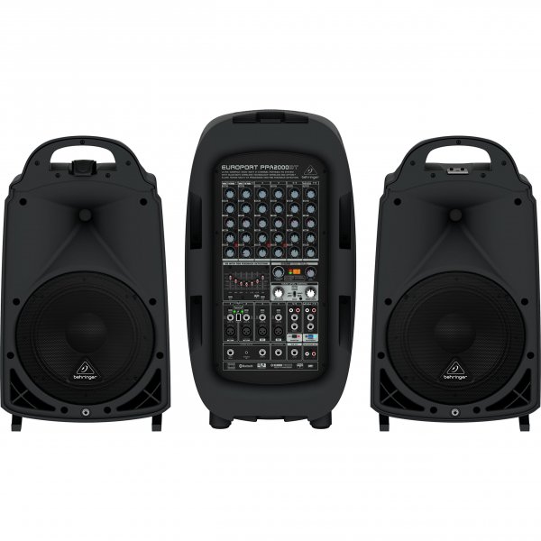 Behringer EUROPORT PPA2000BT Ultra-Compact 2000-Watt 8-Channel Portable PA System with Bluetooth Wireless Technology Black