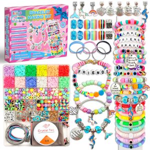 leitait Girls Toys Bracelet Making Kit -3400pcs Charm Jewelry Making Kit Supplies,Unicorn/Mermaid Crafts Birthday Christmas Gifts for Girls Ages 5 6 7 8 9 10 11 12 Years Old