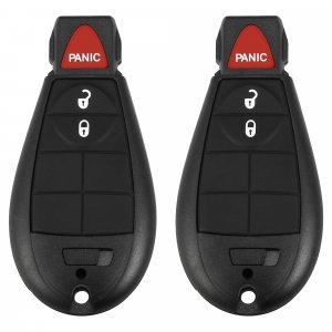 X AUTOHAUX 2pcs Replacement Keyless Entry Remote Car Key Fob M3N5WY783X 433Mhz for Dodge Grand Caravan Challenger Charger Durango for Ram NO. 56046707AG/5026101AD 3 Button with Door Key
