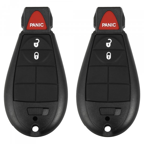 X AUTOHAUX 2pcs Replacement Keyless Entry Remote Car Key Fob M3N5WY783X 433Mhz for Dodge Grand Caravan Challenger Charger Durango for Ram NO. 56046707AG/5026101AD 3 Button with Door Key