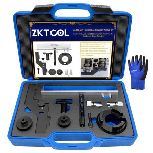 ZKTOOL Camshaft Holding Alignment Timing Kit,Crankshaft Damper Holder Balance Shaft Preload Tool Vct Solenoid Seal Installer Fit for Ford 2.0 2.3 303-1551 303-1685 303-1686 303-1687 303-1688 303-1689