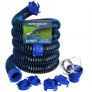 DUMPMAN RV Sewer Hose Kit, 2 * 10 Ft Sewage Hose