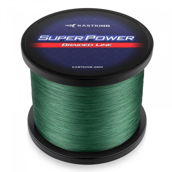 KastKing Superpower Braided Fishing Line, Moss Green, 80 LB, 1097 Yds(8 Strands)