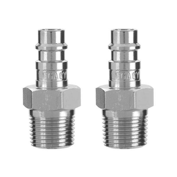 Flexzilla A53640FZ2PK Pro High Flow Plug 3/8" Mnpt 1/4" Body 2-Pack