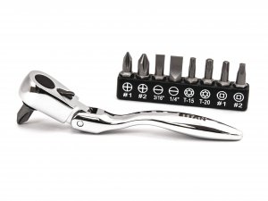 Titan 11212 Tool 10 pc Micro Flex Bit Ratchet Set