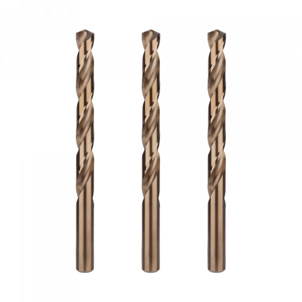BECOLLO 27/64 Inch Cobalt Drill Bit Set, M35 Jobber Length Twist Drill Bits,Suitable for Drilling in Hard Metal, Stainless Steel, Cast Iron,3 Pieces