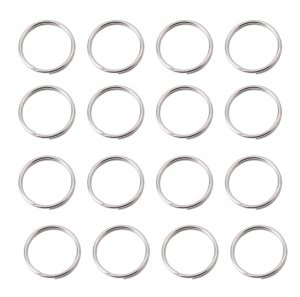 3/4 Inch Split Rings,Stainless Steel Round Key Ring Dog ID Ring, Key Chain Rings for Craft,Car Keys Organization(40 Pcs)