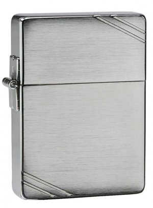 Zippo 1935Z *1935* Windproof Lighter 1935 Replica w/Slashes,Brushed Chrome