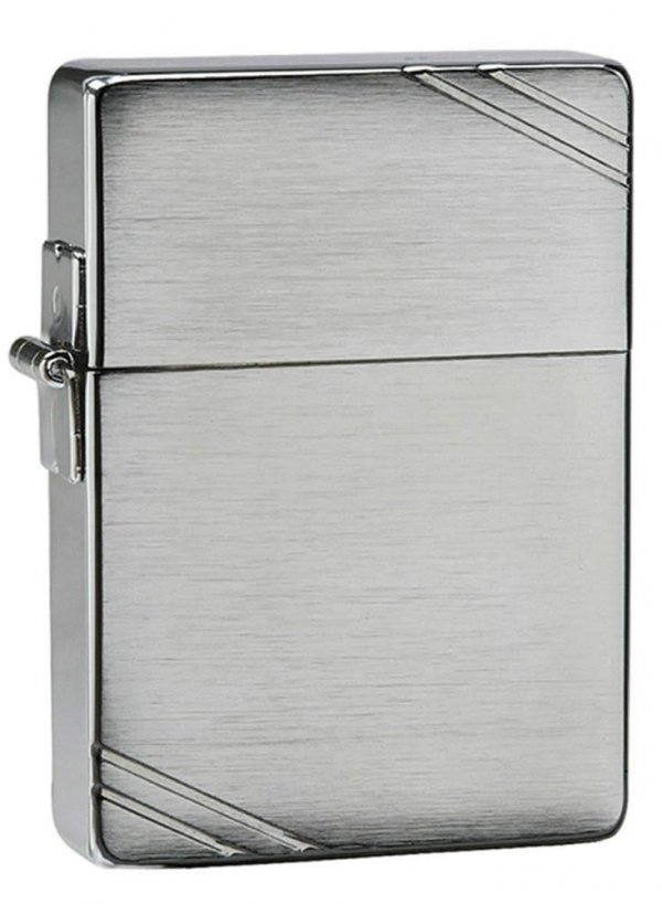Zippo 1935Z *1935* Windproof Lighter 1935 Replica w/Slashes,Brushed Chrome