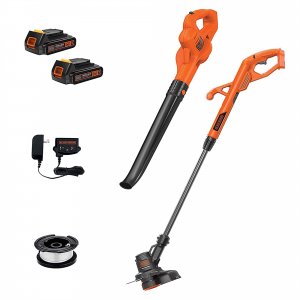 B&D LCC222 20V Lithium 10" String Trimmer, Surface Sweeper & 2-Battery Combo Kit
