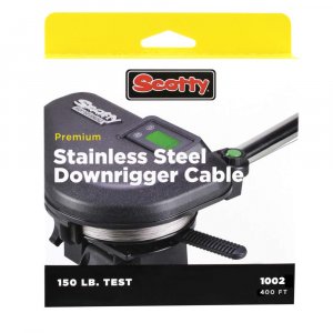 Scotty 1002 Premium Stainless Steel Downrigger Cable, 400 Spool, 150lb. Test