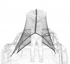 Highly Elastic Cargo Net, Simple Truck Bed Cargo Mesh Organizer, Suitable for 5ft - 6ft Standard Bed Trucks, 4'x4' Stretches to 7'x7' (Single Layer)