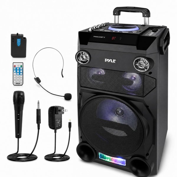 Pyle Pro PWMA335BT Portable Bluetooth Karaoke Speaker Radio